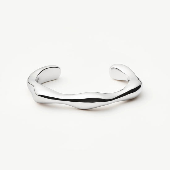 Eny Puffy Cuff Bracelet | Silver Plated Bracelets Missoma