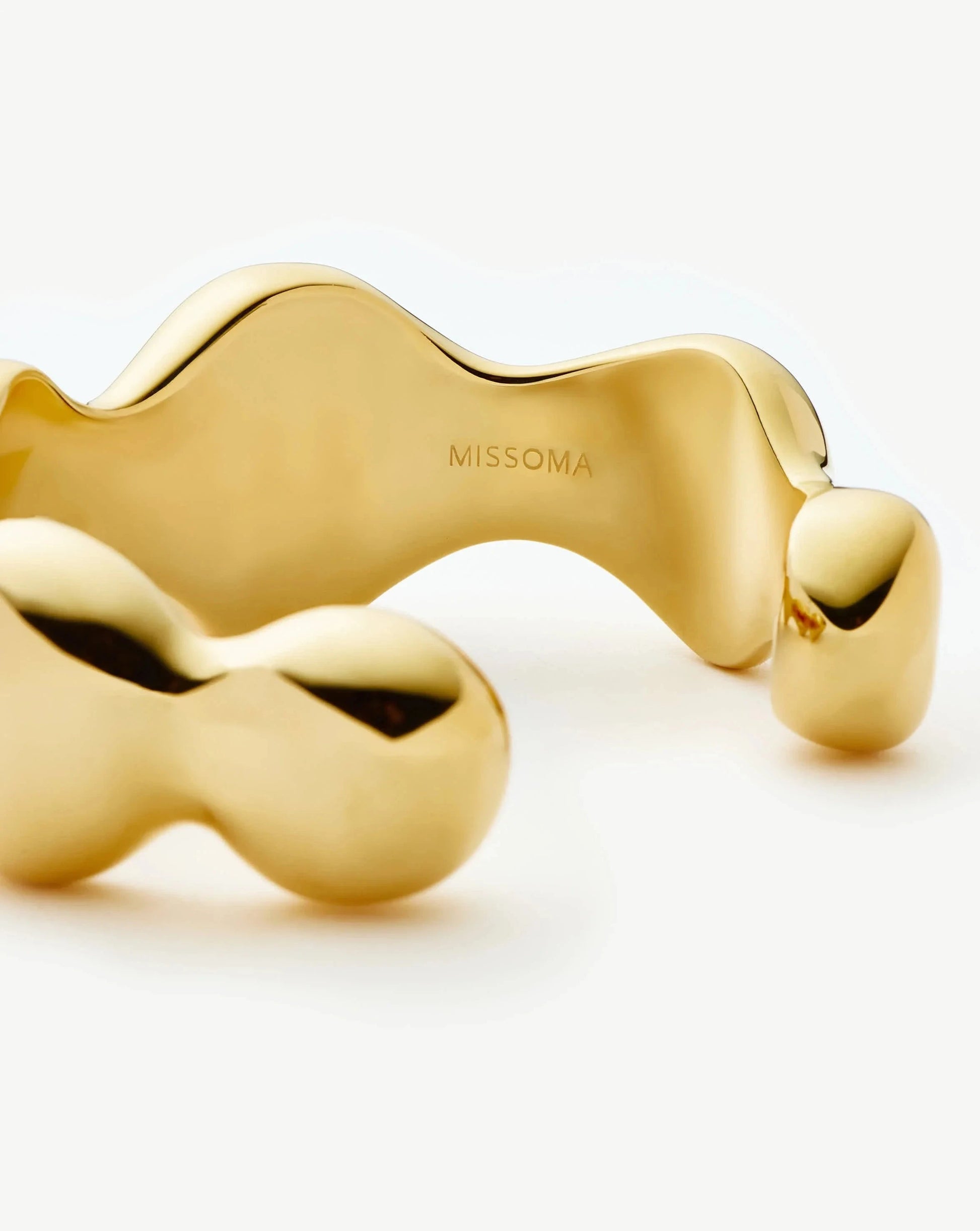 Eny Puffy Dome Statement Cuff Bracelet | 18ct Gold Plated Necklaces Missoma