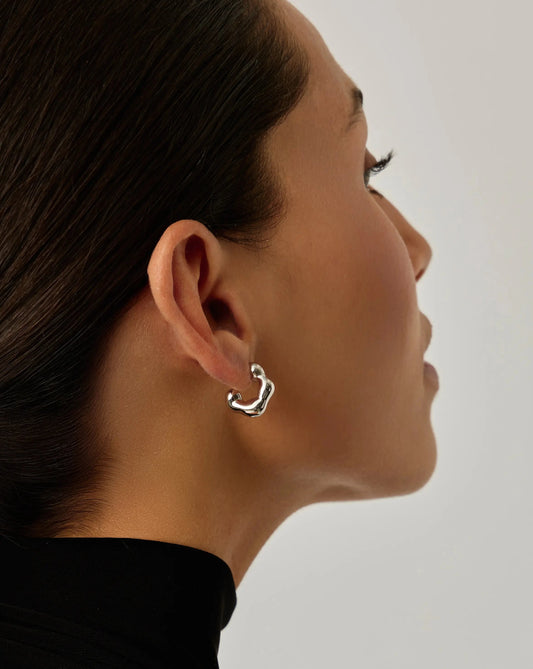 Eny Puffy Small Hoop Earrings | Sterling Silver Earrings Missoma