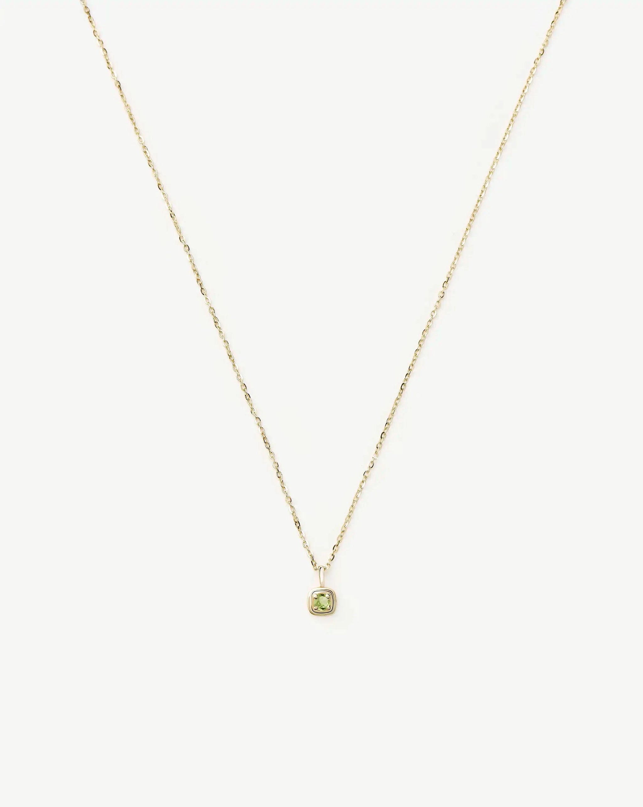 Fine August Birthstone Pendant Necklace | 14ct Solid Gold/Peridot Necklace Missoma