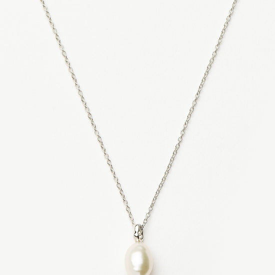 Fine Baroque Pearl Organic Pendant Necklace | 14ct Solid White Gold/Pearl Necklaces Missoma