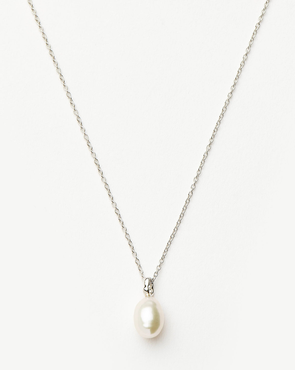 Fine Baroque Pearl Organic Pendant Necklace | 14ct Solid White Gold/Pearl Necklaces Missoma