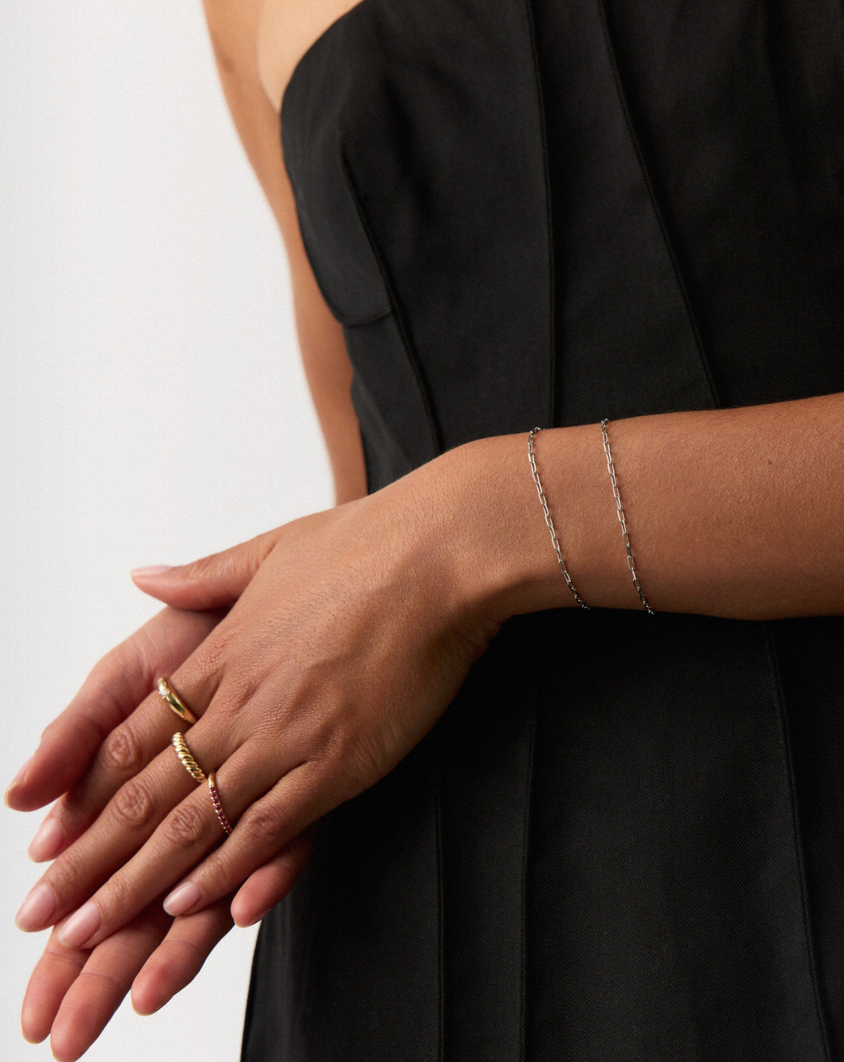 Fine Classic Paperclip Chain Bracelet | 14ct Solid White Gold Bracelets Missoma