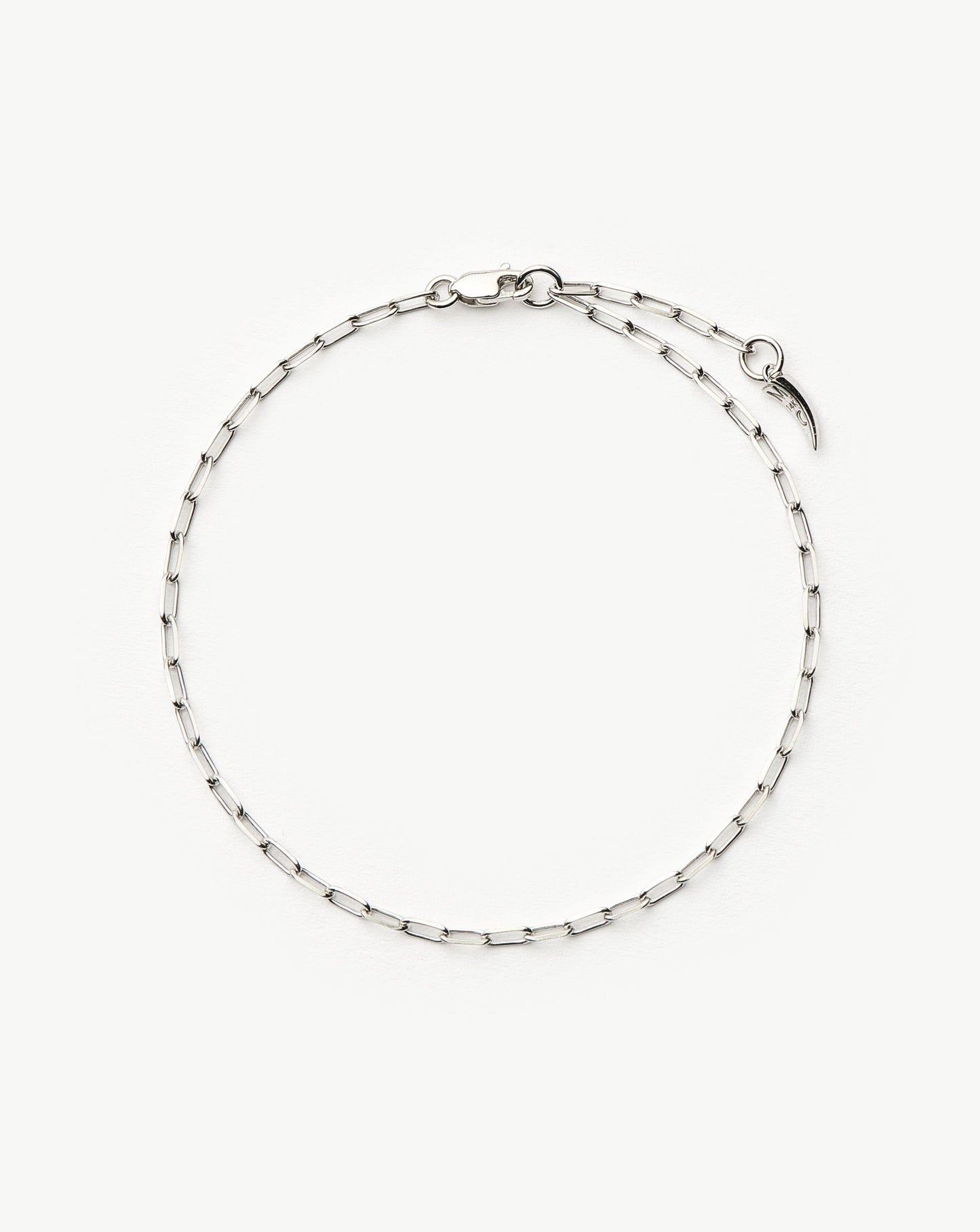 Fine Classic Paperclip Chain Bracelet | 14ct Solid White Gold Bracelets Missoma