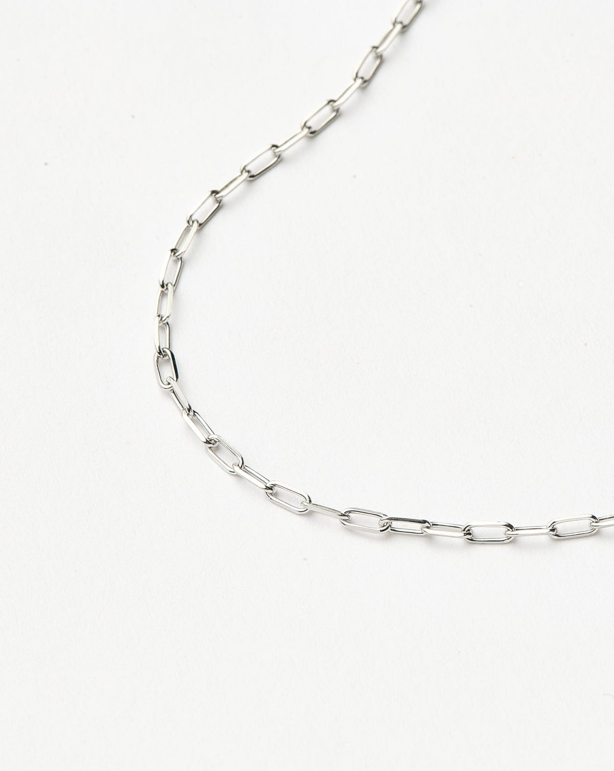 Fine Classic Paperclip Chain Bracelet | 14ct Solid White Gold Bracelets Missoma