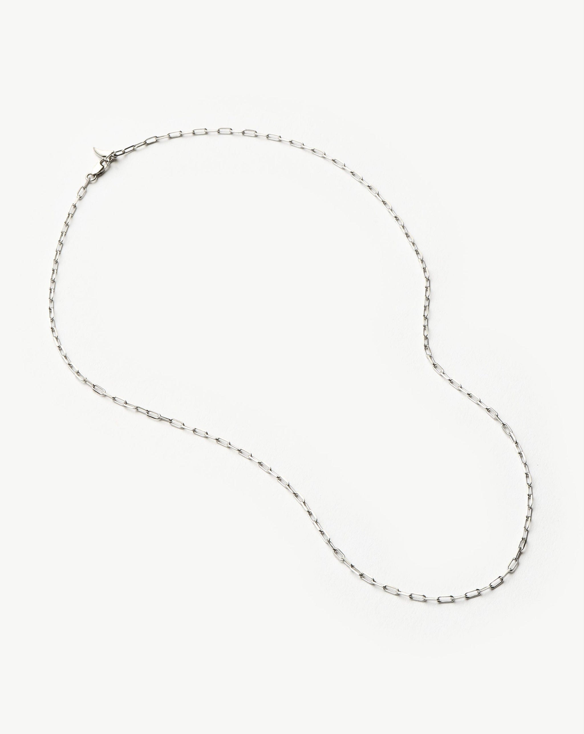 Fine Classic Paperclip Chain Necklace | 14ct Solid White Gold Necklaces Missoma