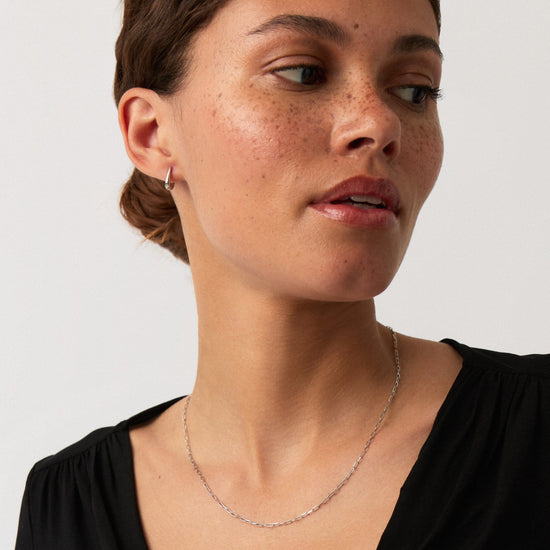 Fine Classic Paperclip Chain Necklace | 14ct Solid White Gold Necklaces Missoma