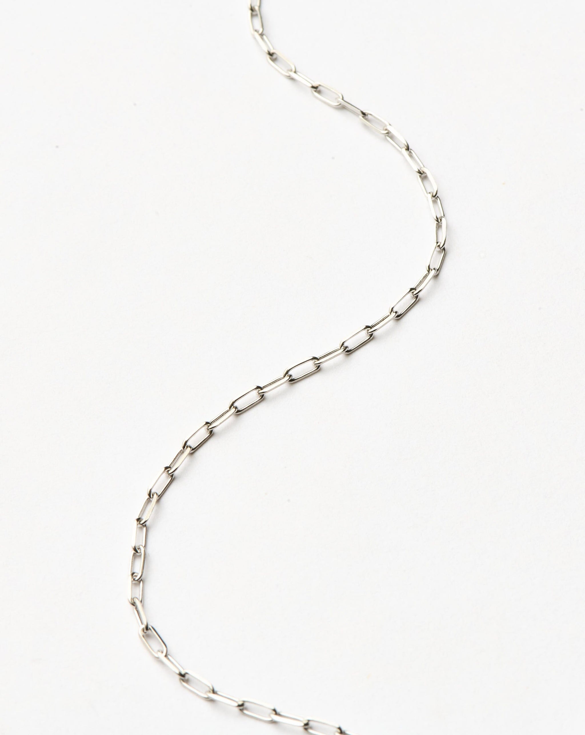 Fine Classic Paperclip Chain Necklace | 14ct Solid White Gold Necklaces Missoma