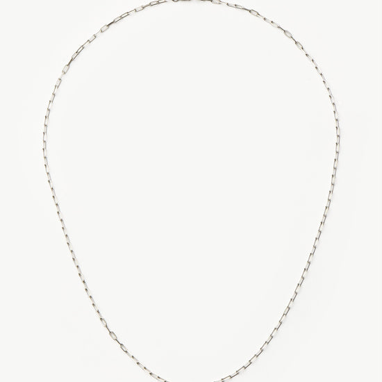 Fine Classic Paperclip Chain Necklace | 14ct Solid White Gold Necklaces Missoma