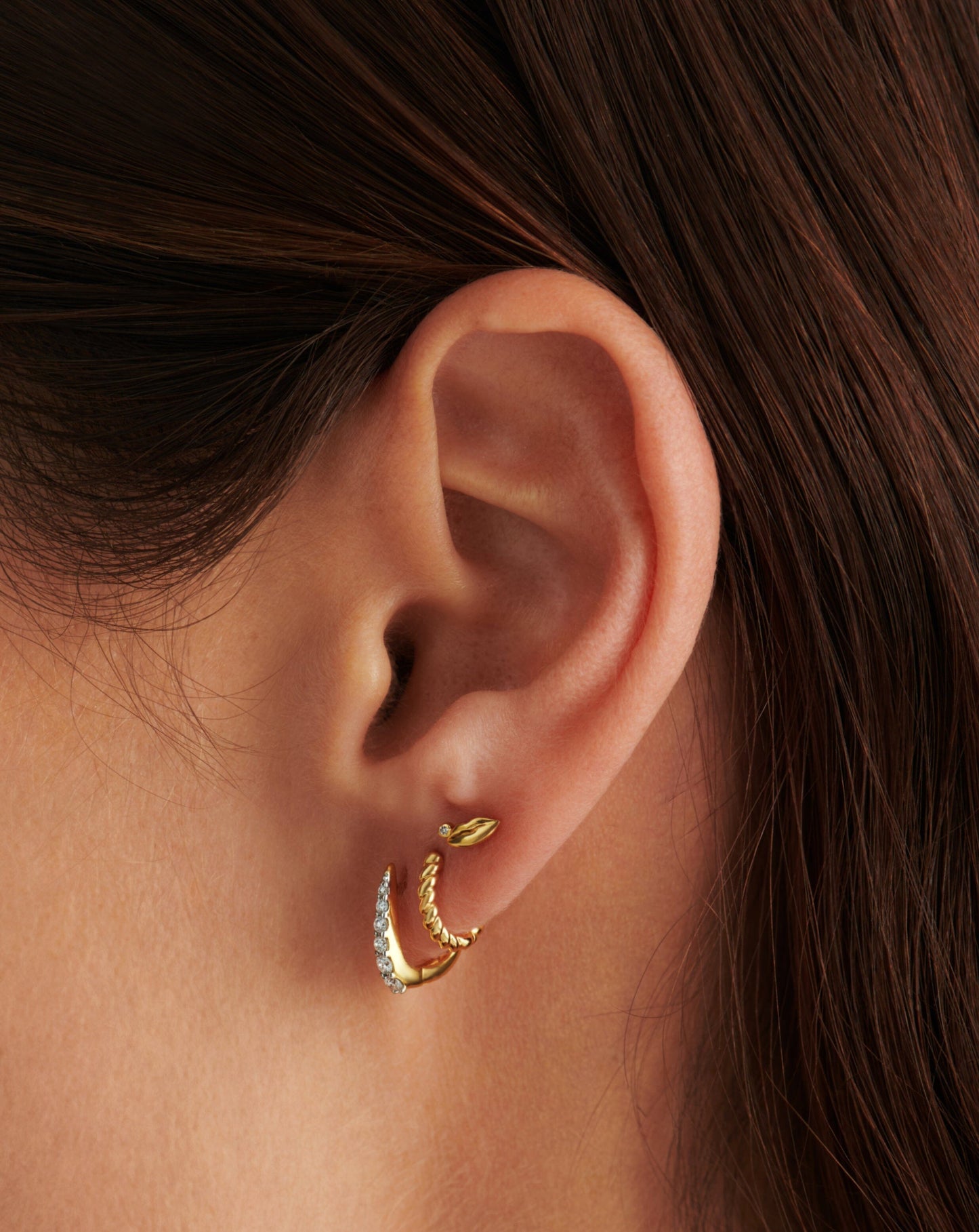 Fine Claw Huggies | 14ct Solid Gold/Diamond Earrings Missoma