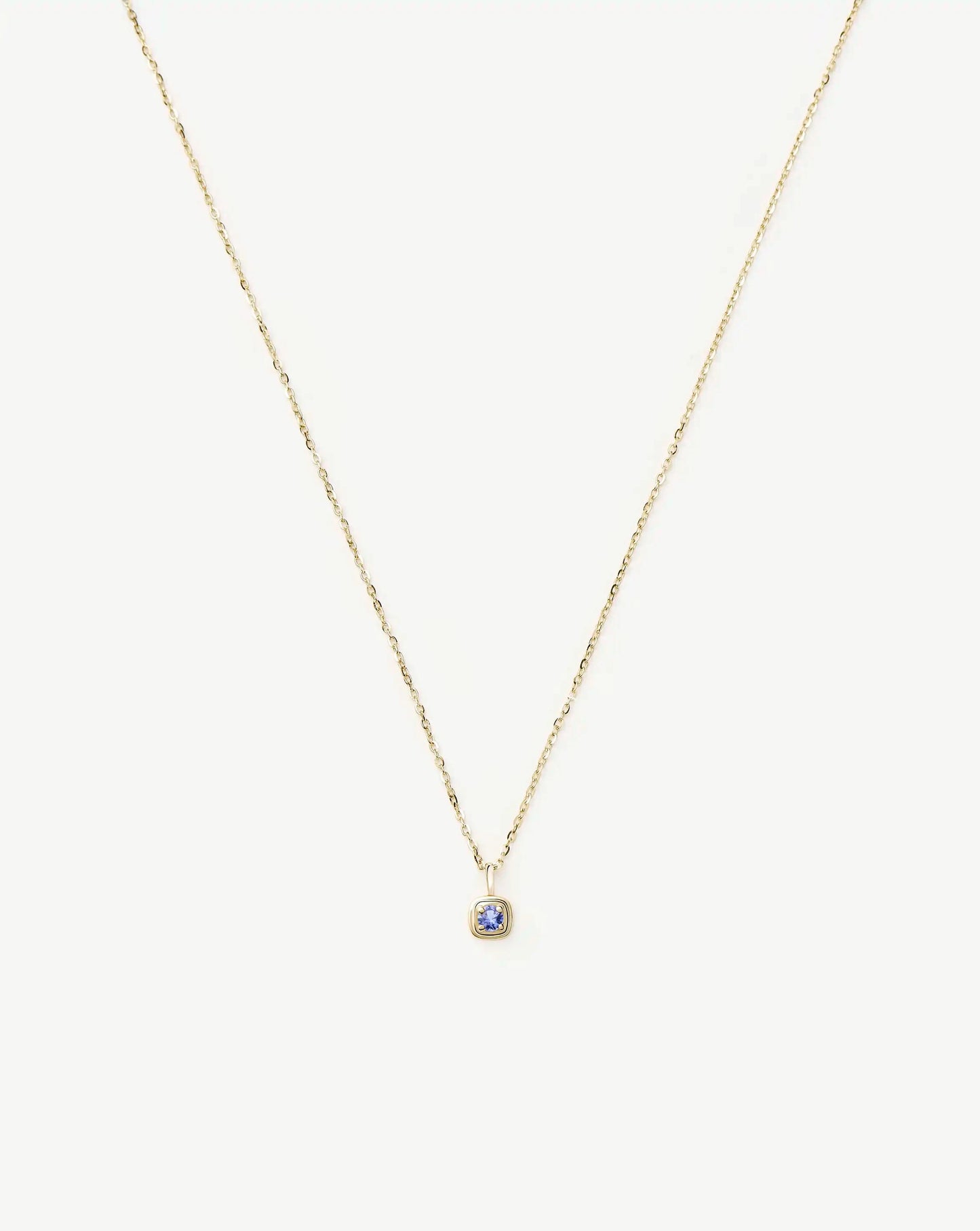 Fine December Birthstone Pendant Necklace | 14ct Solid Gold/Tanzanite Necklace Missoma