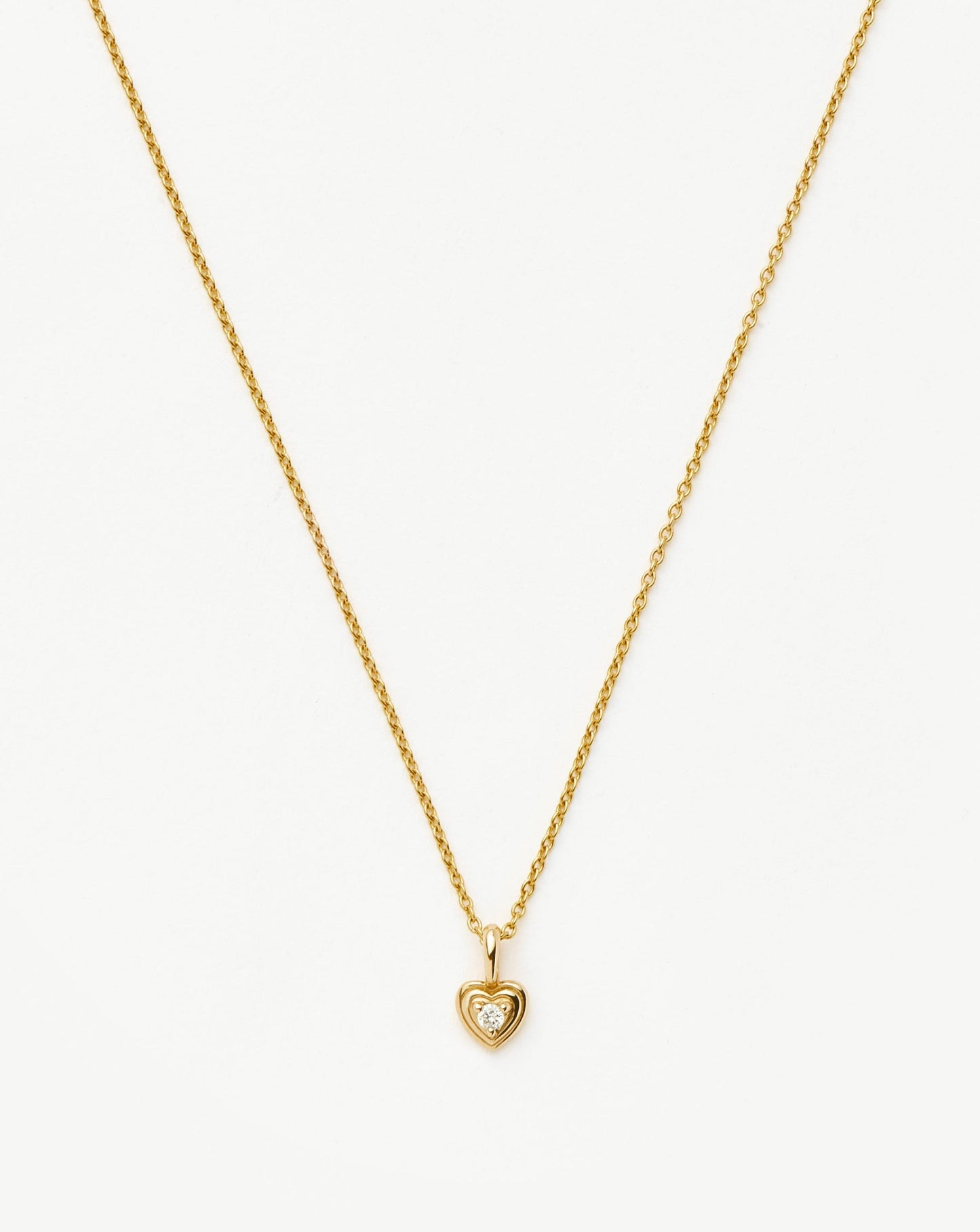 Fine Diamond Heart Mini Pendant Necklace | 14ct solid Gold/Diamond Necklaces Missoma