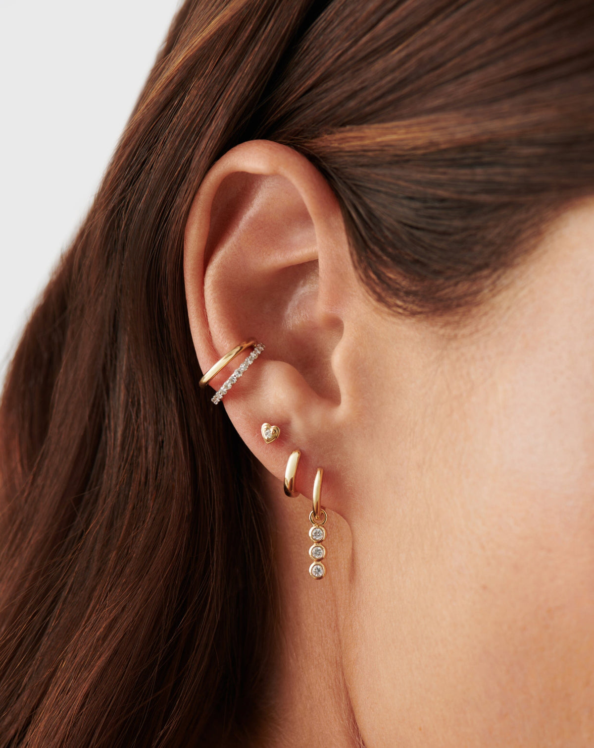 Fine Diamond Heart Stud Earrings Earrings Missoma