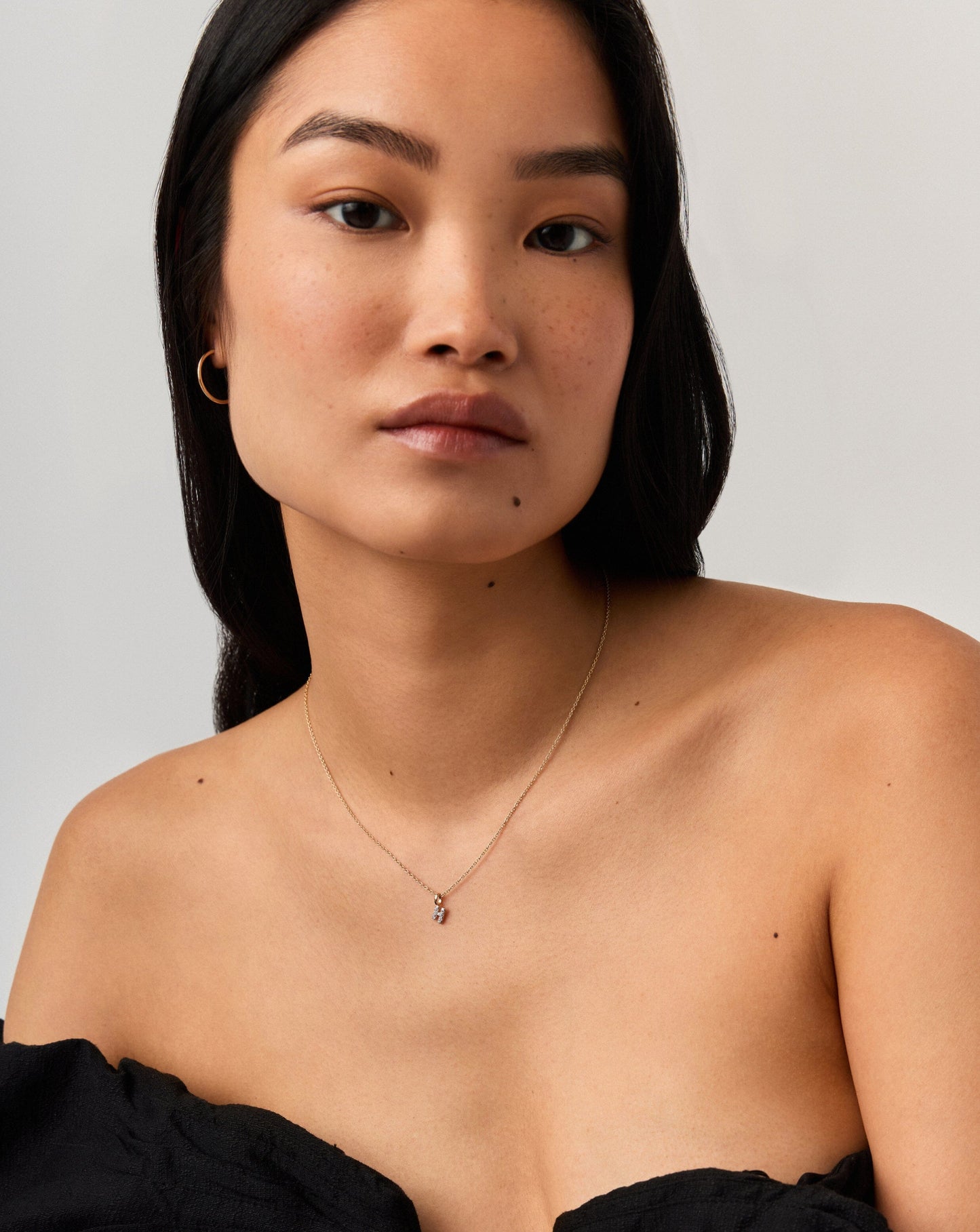 Fine Diamond Initial Mini Pendant Necklace - H | 14ct Solid Yellow Gold Plated/Diamond Necklaces Missoma