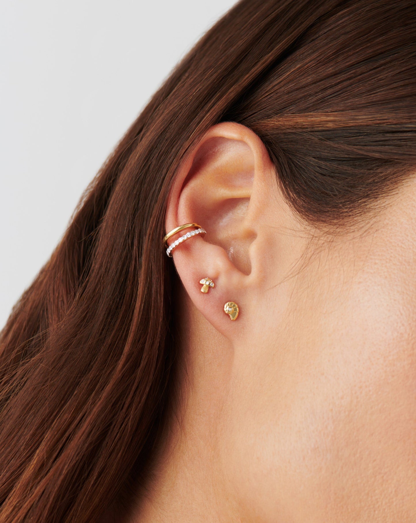 Fine Diamond Shell Single Stud Earring Earrings Missoma