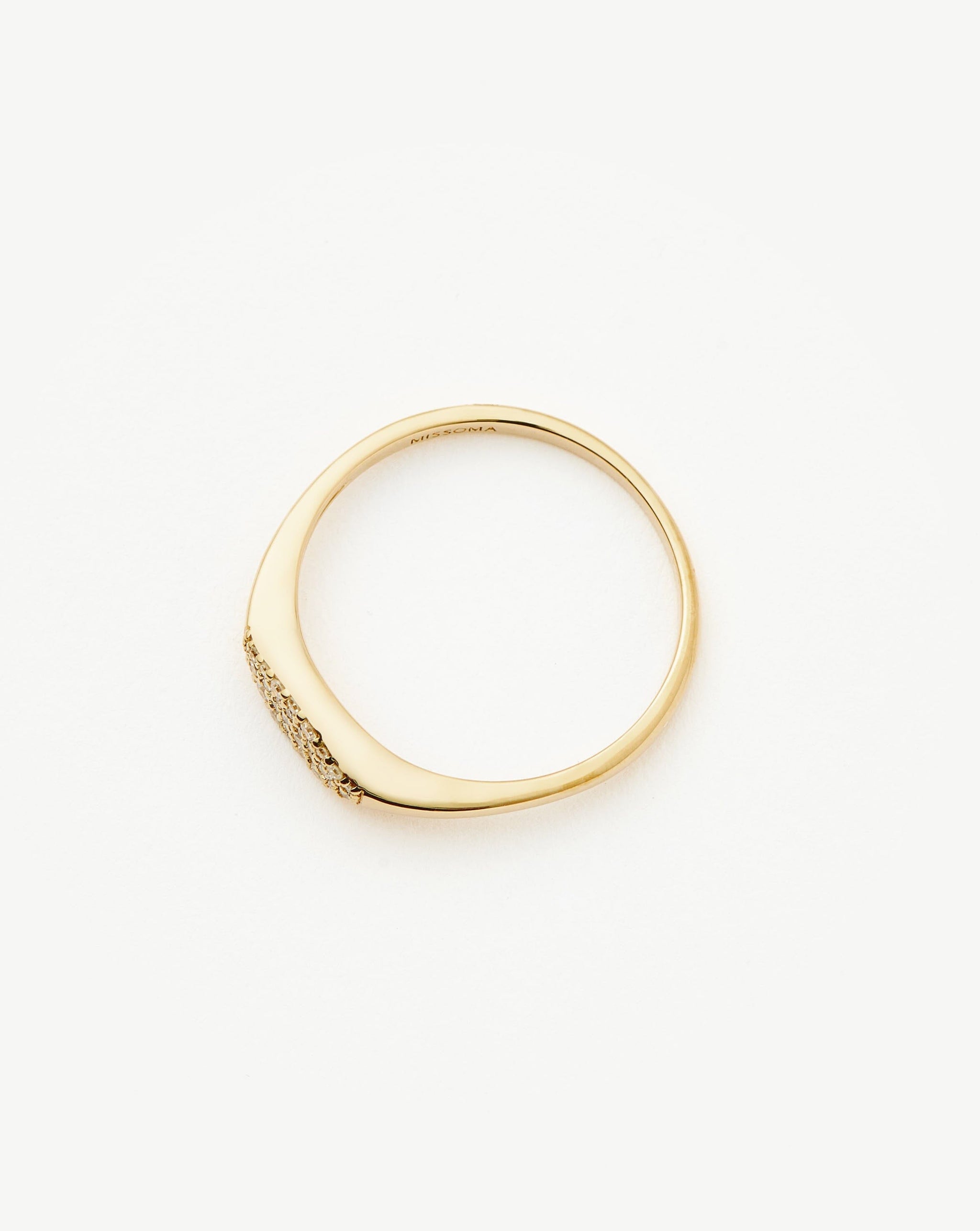 Fine Diamond Signet Ring | 14ct Solid Gold/Diamond Rings Missoma