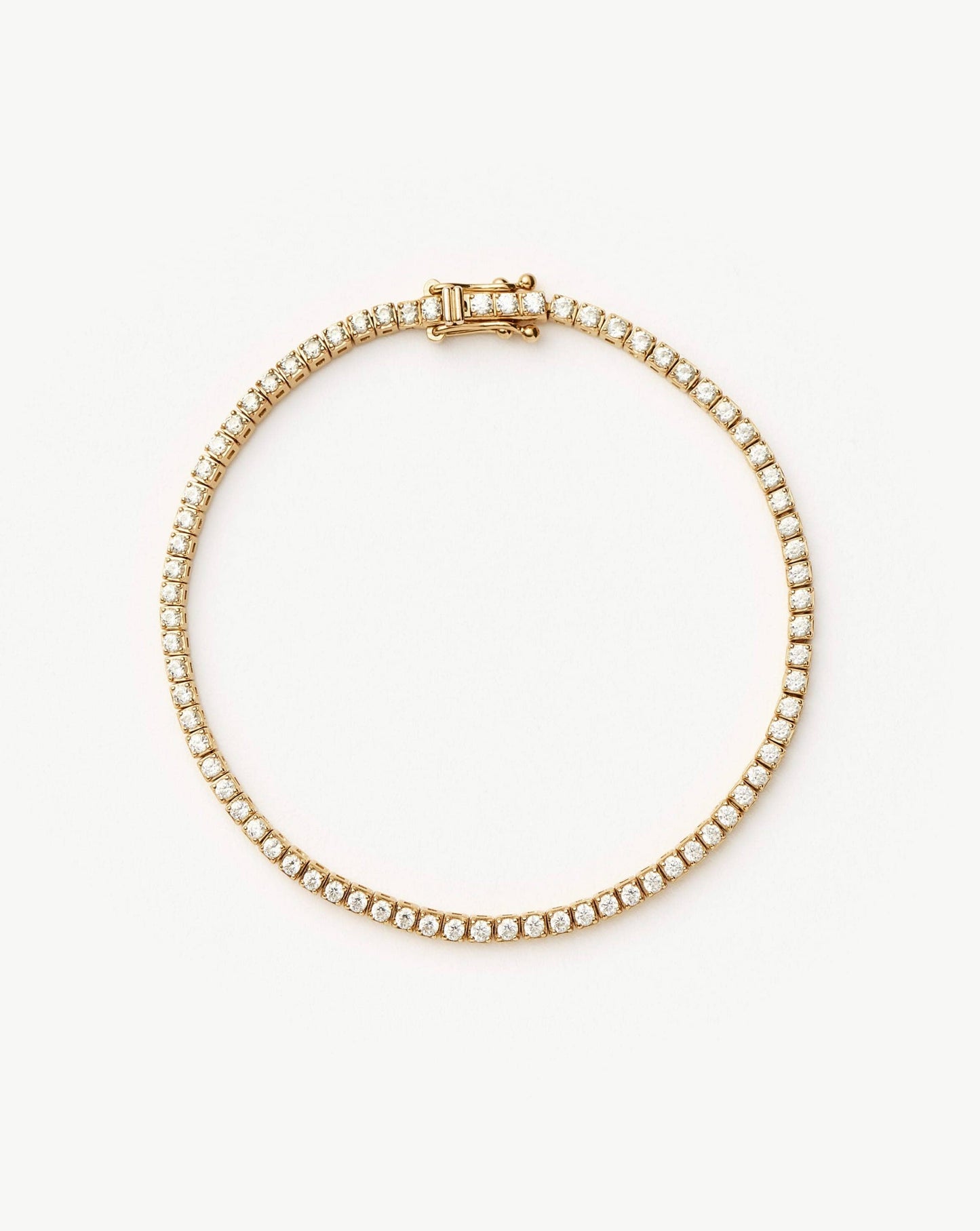 Fine Diamond Tennis Bracelet - Size M | 14ct Solid Gold Lab Grown Diamonds Bracelets Missoma