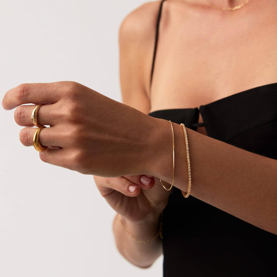 Fine Diamond Tennis Bracelet - Size S | 14ct Solid Gold Lab Grown Diamonds Bracelets Missoma
