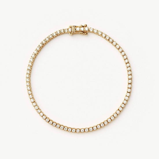 Fine Diamond Tennis Bracelet - Size S | 14ct Solid Gold Lab Grown Diamonds Bracelets Missoma