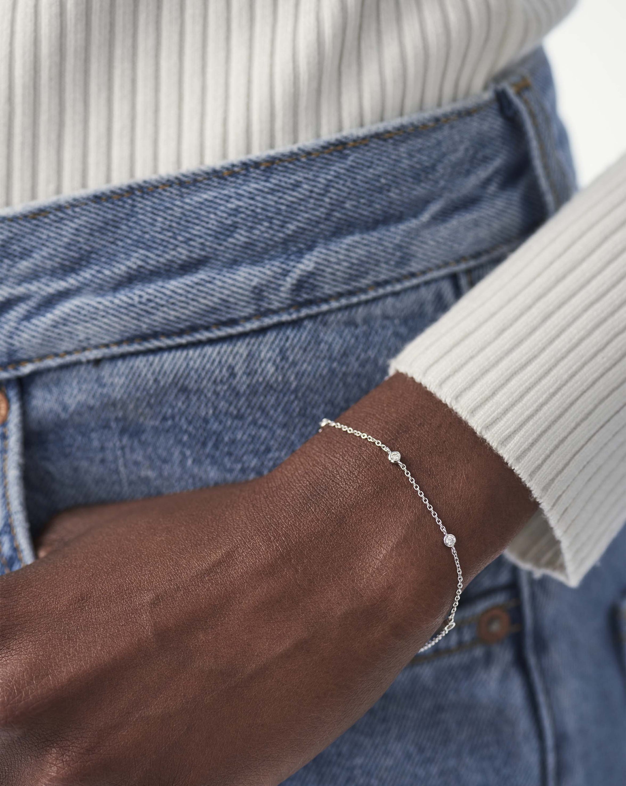 Fine Floating Diamond Bracelet Bracelets Missoma