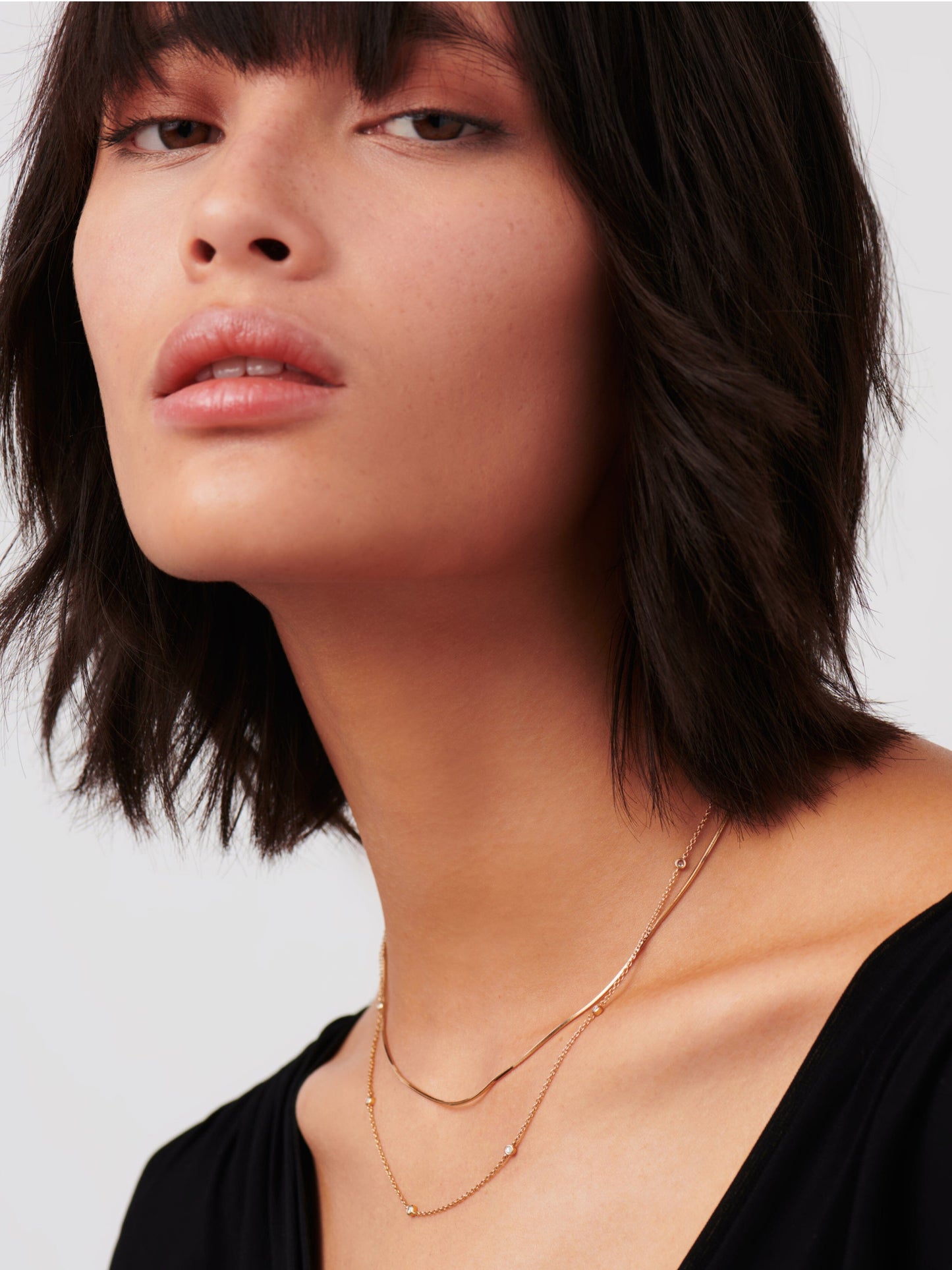 Fine Floating Diamond Necklace | 14ct Solid Gold Necklaces Missoma