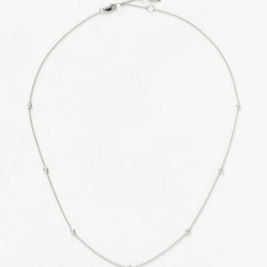 Fine Floating Diamond Necklace | 14ct White Gold Necklaces Missoma