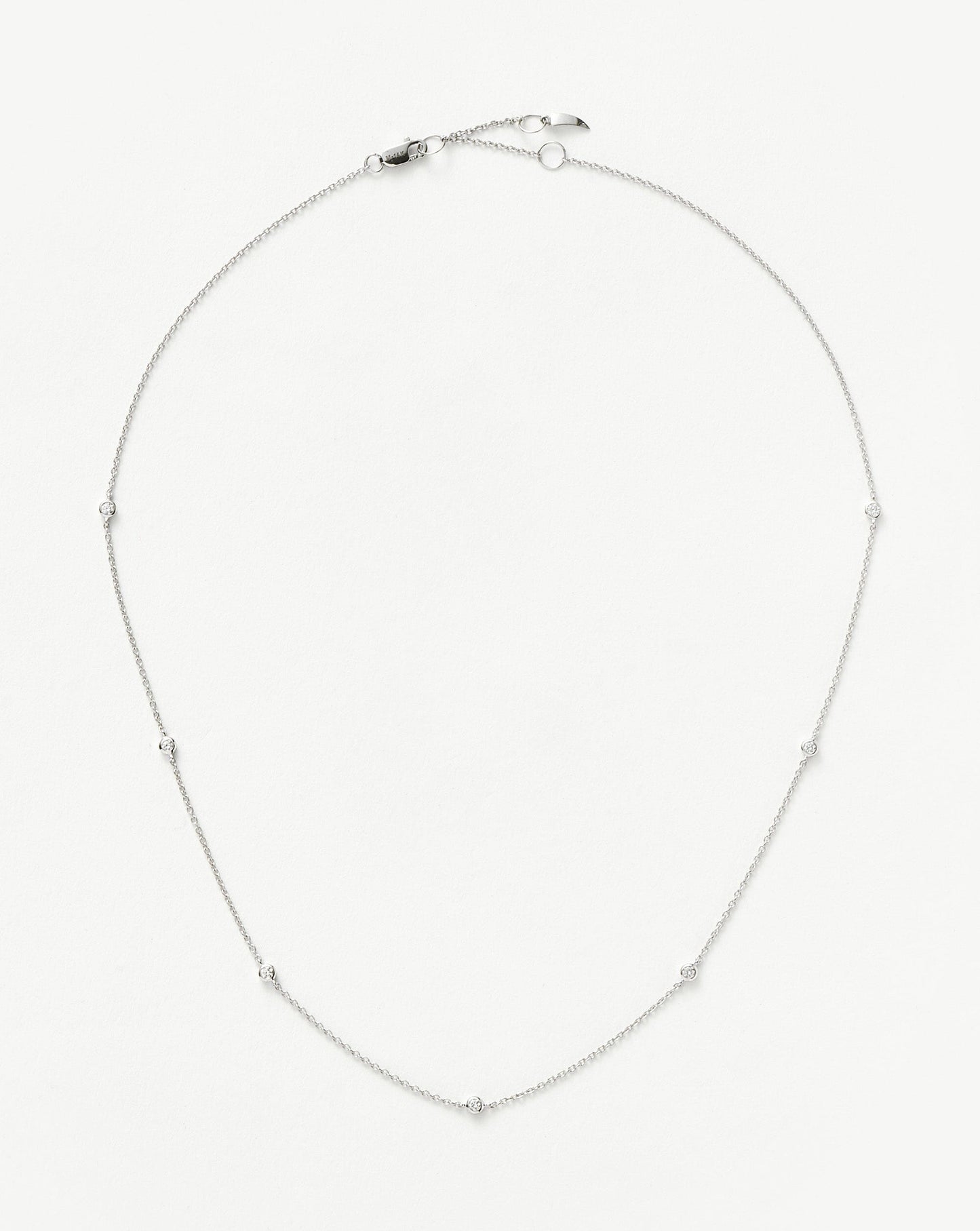 Fine Floating Diamond Necklace | 14ct White Gold Necklaces Missoma
