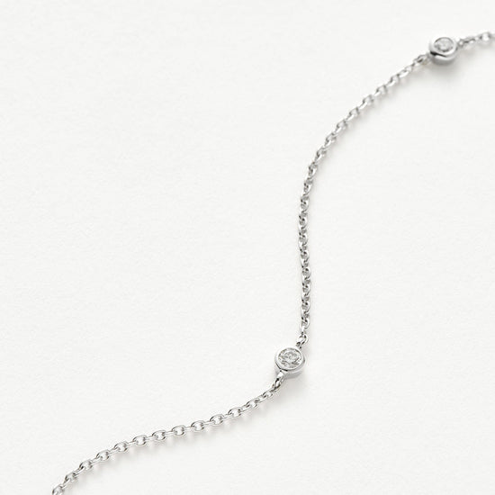 Fine Floating Diamond Necklace | 14ct White Gold Necklaces Missoma