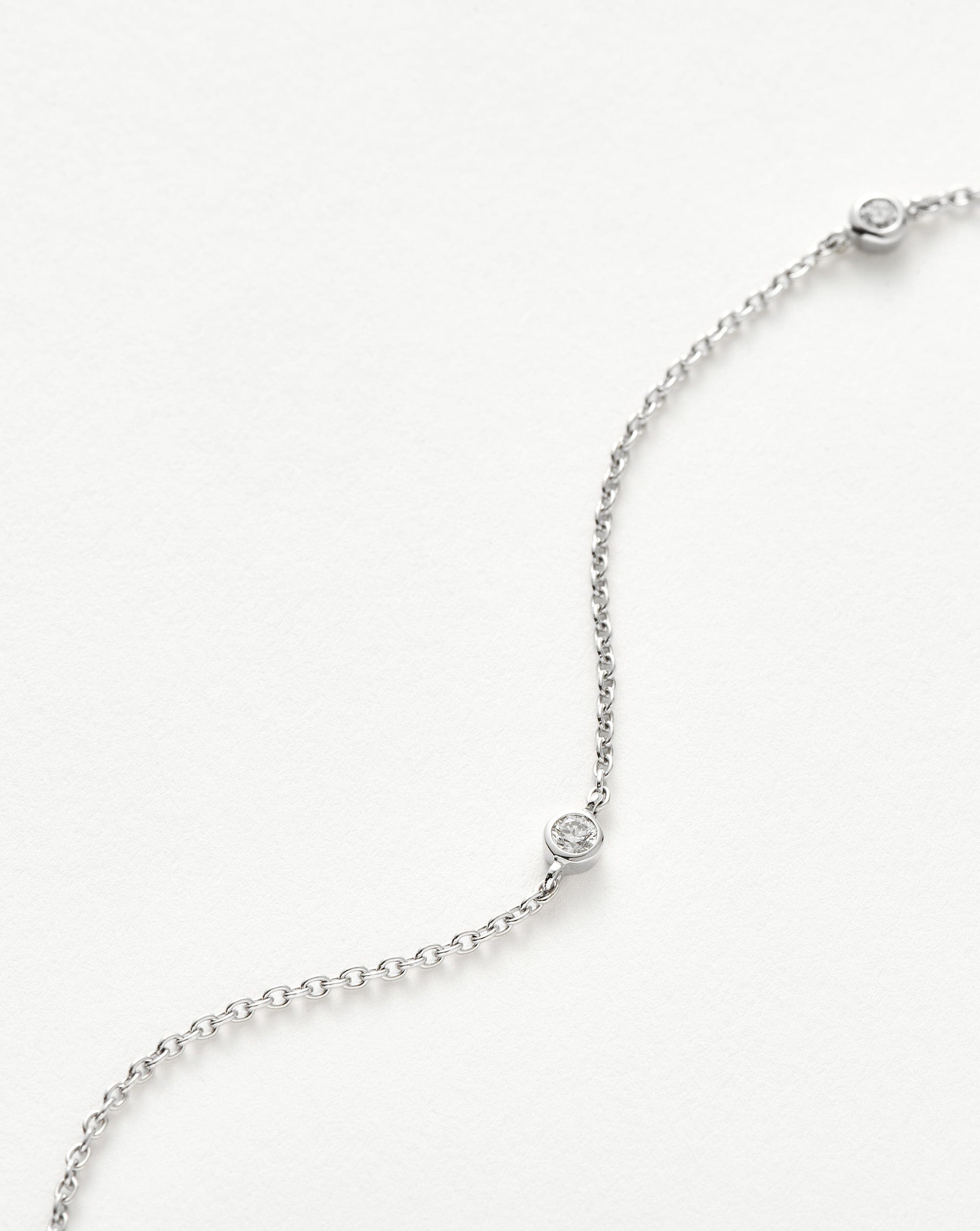 Fine Floating Diamond Necklace | 14ct White Gold Necklaces Missoma
