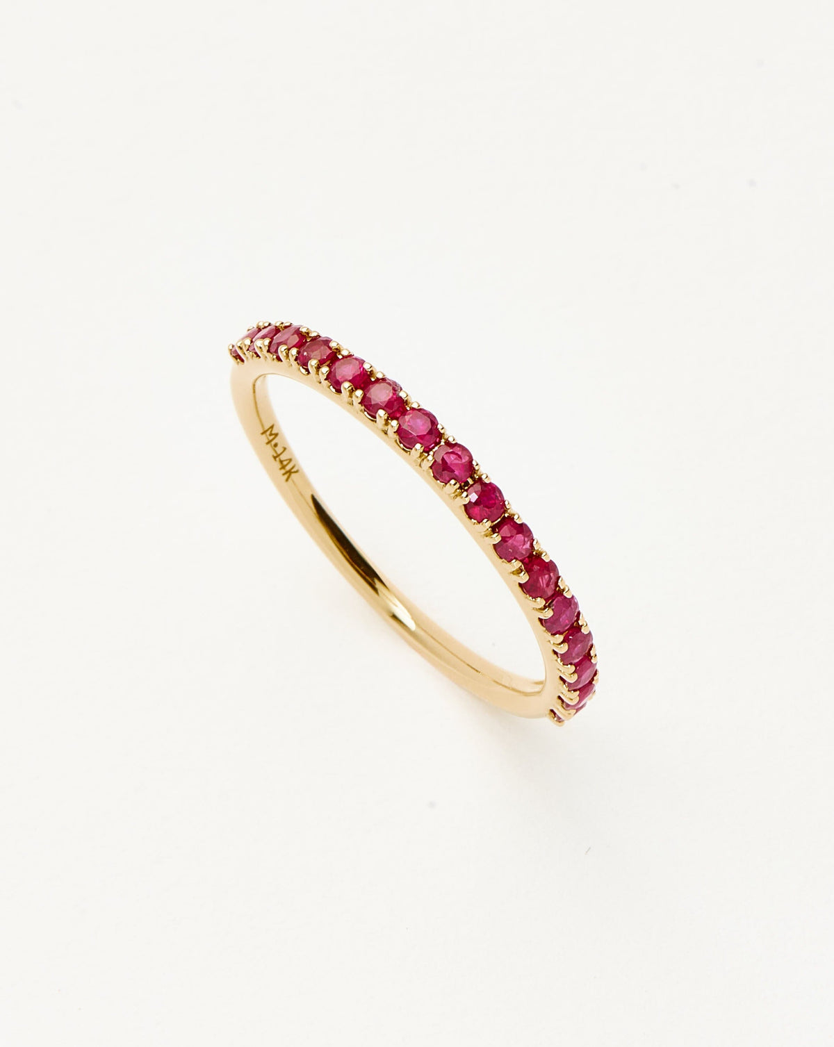 Fine Half Eternity Ruby Ring | 14ct Solid Gold/Ruby Rings Missoma
