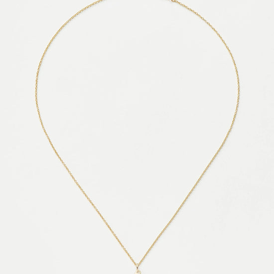 Fine Initial Mini Pendant Necklace - B | 14ct Solid Gold Necklaces Missoma