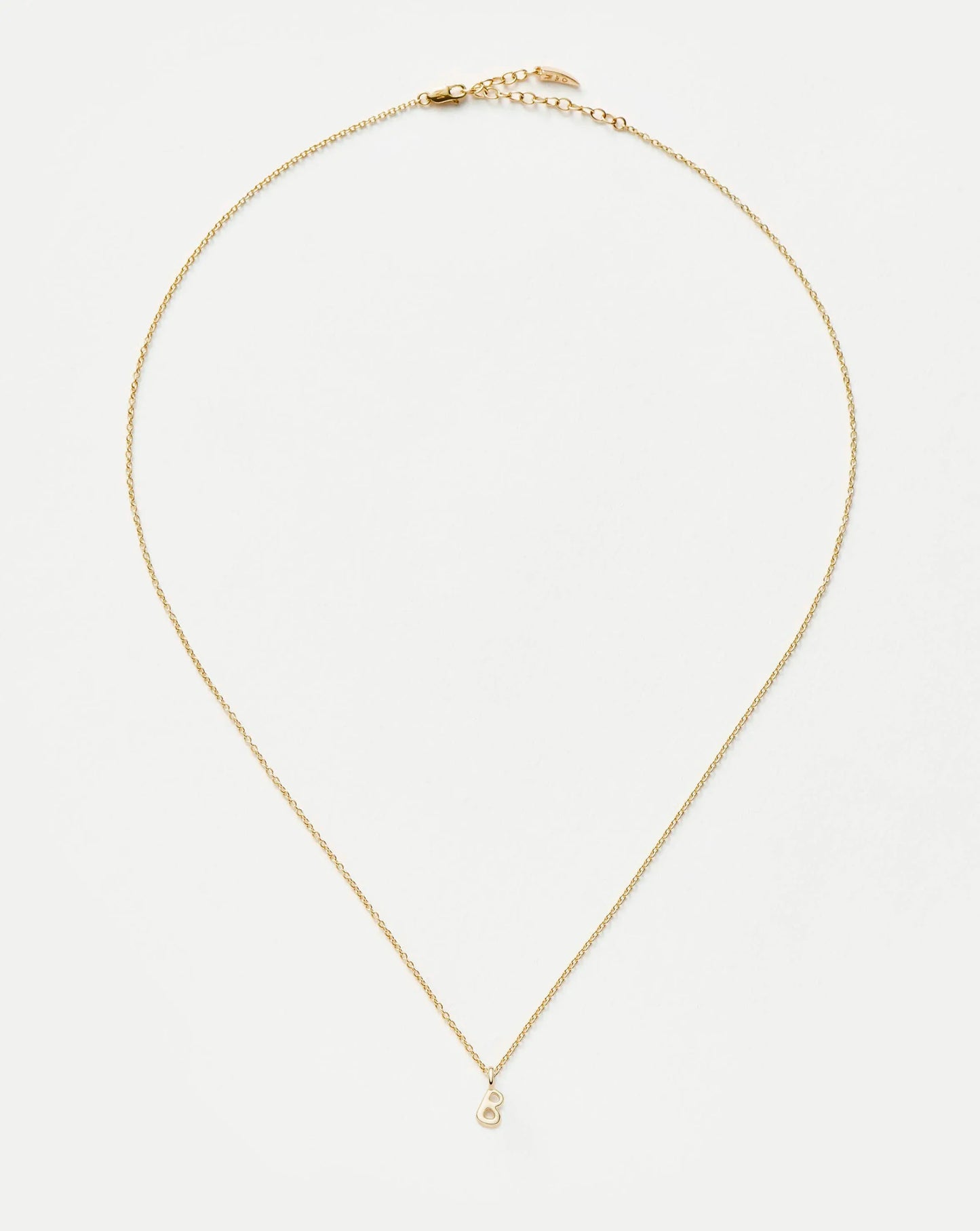 Fine Initial Mini Pendant Necklace - B | 14ct Solid Gold Necklaces Missoma