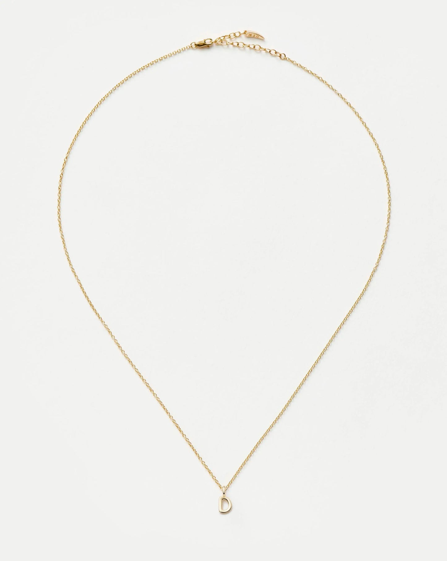 Fine Initial Mini Pendant Necklace - D | 14ct Solid Gold Necklaces Missoma