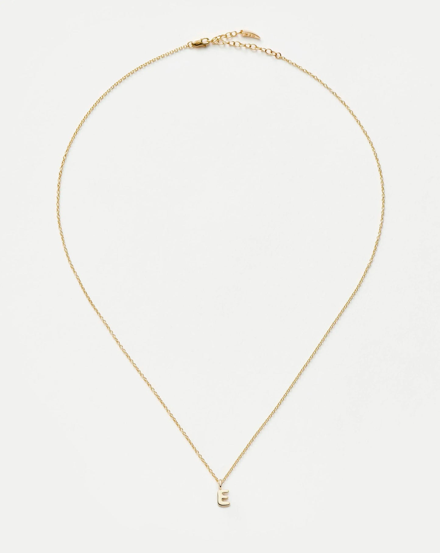Fine Initial Mini Pendant Necklace - E | 14ct Solid Gold Necklaces Missoma