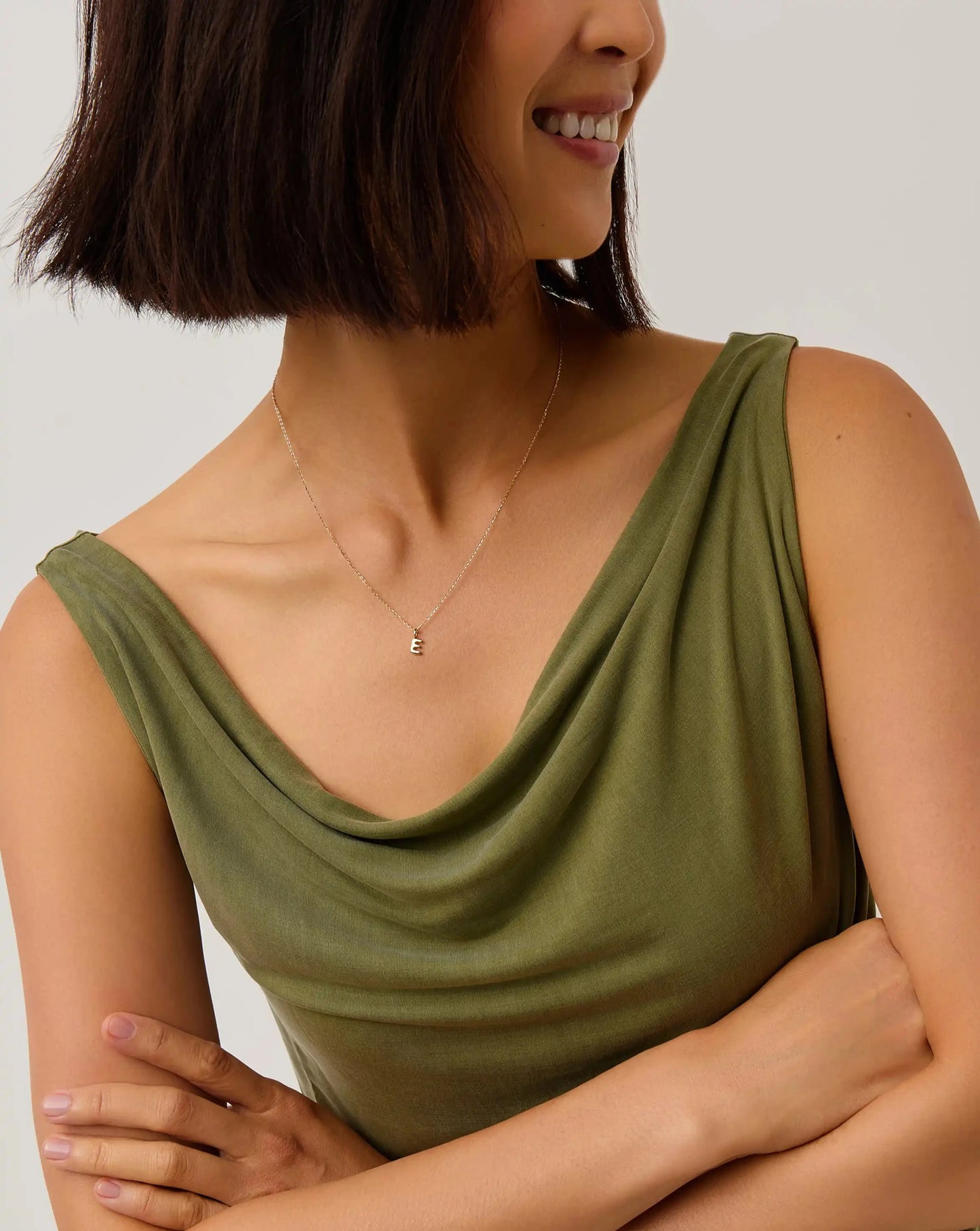 Fine Initial Mini Pendant Necklace - E | 14ct Solid Gold Necklaces Missoma