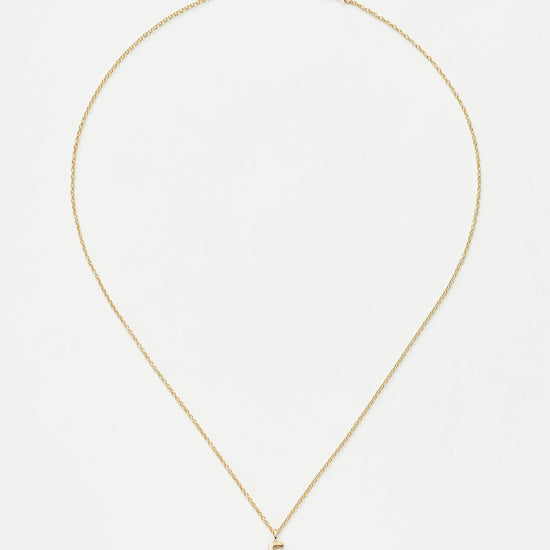 Fine Initial Mini Pendant Necklace - F | 14ct Solid Gold Necklaces Missoma