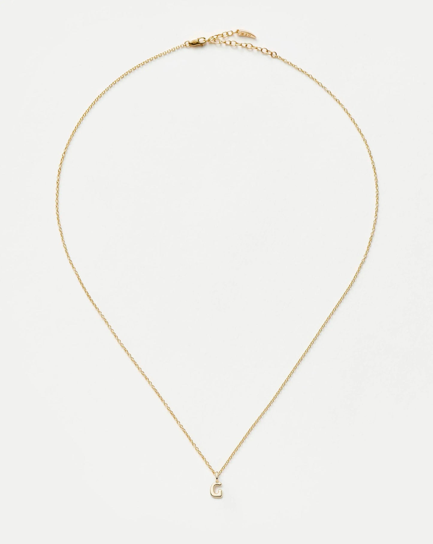 Fine Initial Mini Pendant Necklace - G | 14ct Solid Gold Necklaces Missoma