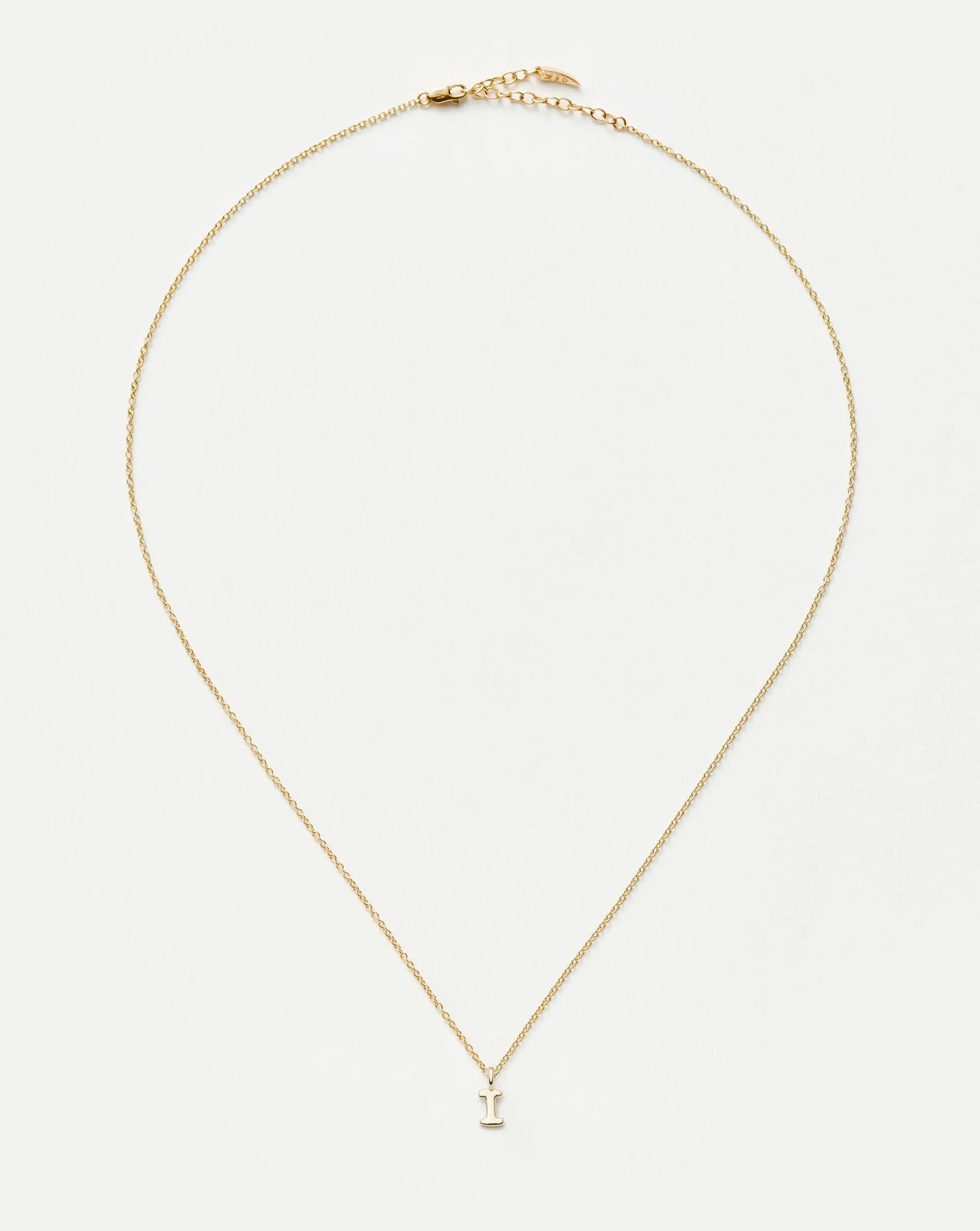 Fine Initial Mini Pendant Necklace - I | 14ct Solid Gold Necklaces Missoma