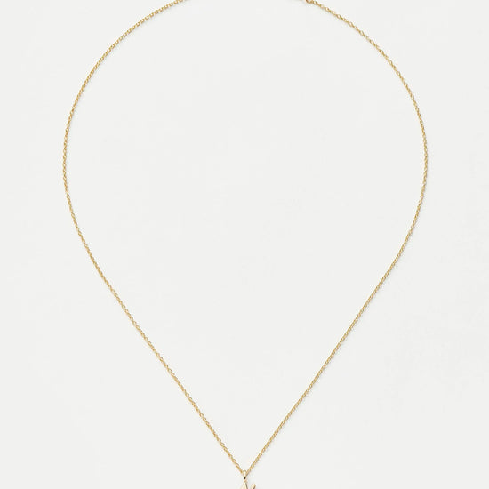 Fine Initial Mini Pendant Necklace - N | 14ct Solid Gold Necklaces Missoma