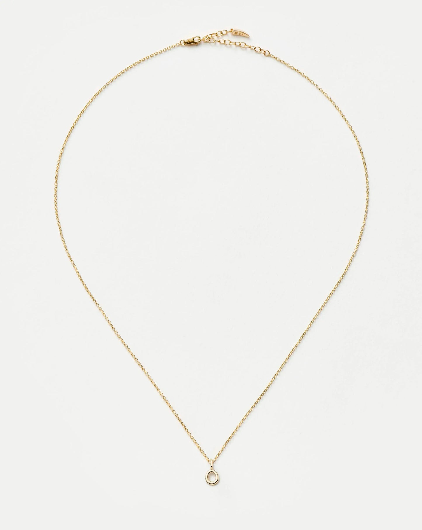 Fine Initial Mini Pendant Necklace - O | 14ct Solid Gold Necklaces Missoma