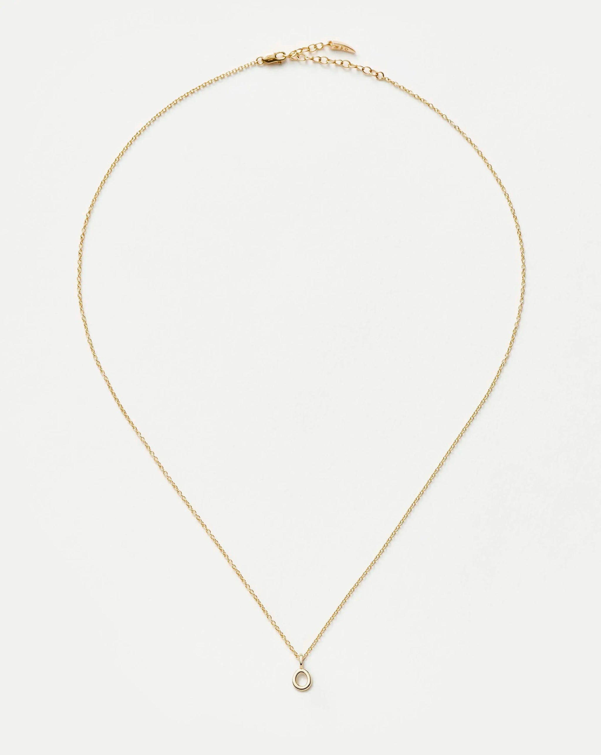Fine Initial Mini Pendant Necklace - O | 14ct Solid Gold Necklaces Missoma