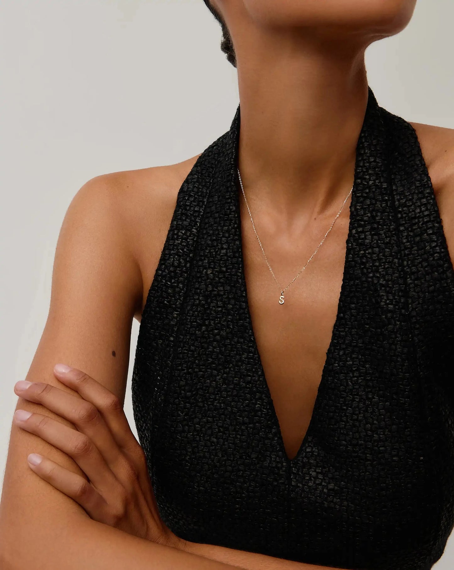 Fine Initial Mini Pendant Necklace - S | 14ct Solid Gold Necklaces Missoma