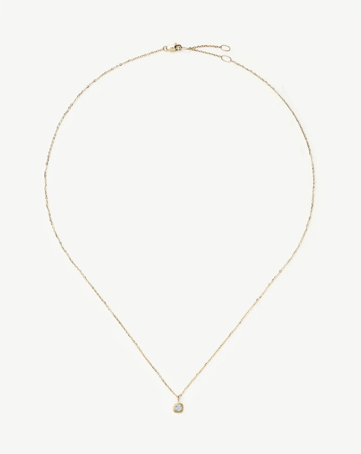 Fine June Birthstone Pendant Necklace | 14ct Solid Gold/Rainbow Moonstone Necklace Missoma