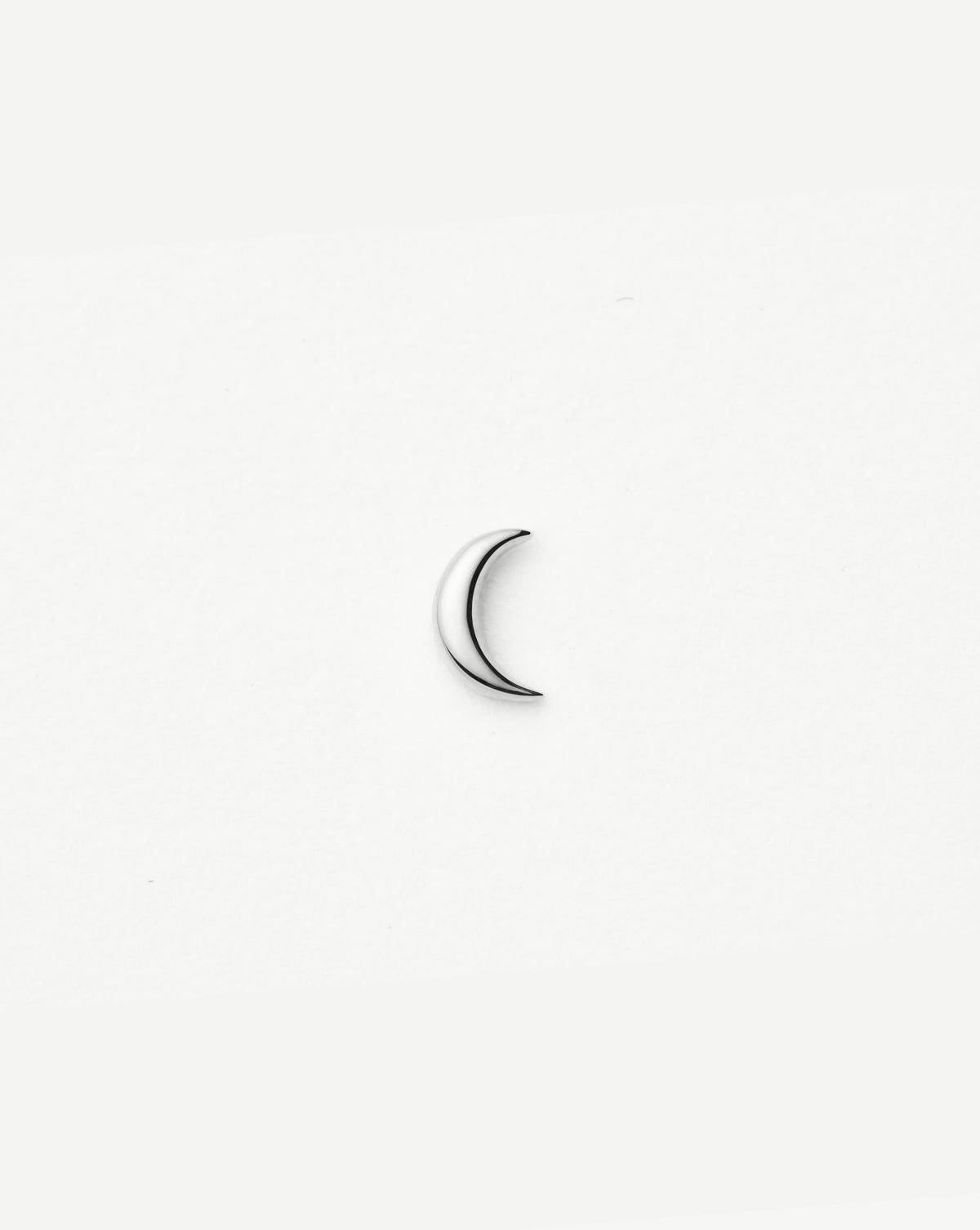 Fine Moon Piercing Stud Earring | 14ct White Gold Earrings Missoma