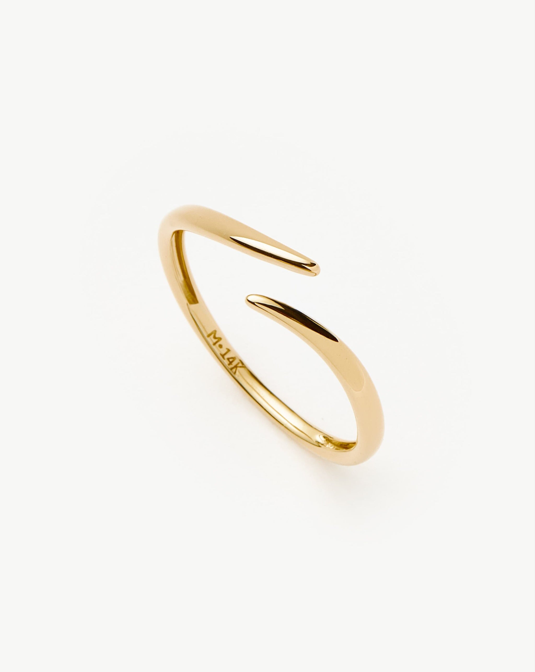 Fine Open Claw Ring | 14ct Solid Gold Rings Missoma