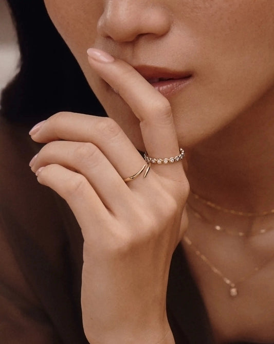 Fine Open Claw Ring | 14ct Solid Gold Rings Missoma