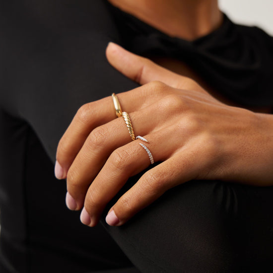 Fine Open Claw Ring | 14ct Solid Gold/Diamond Rings Missoma