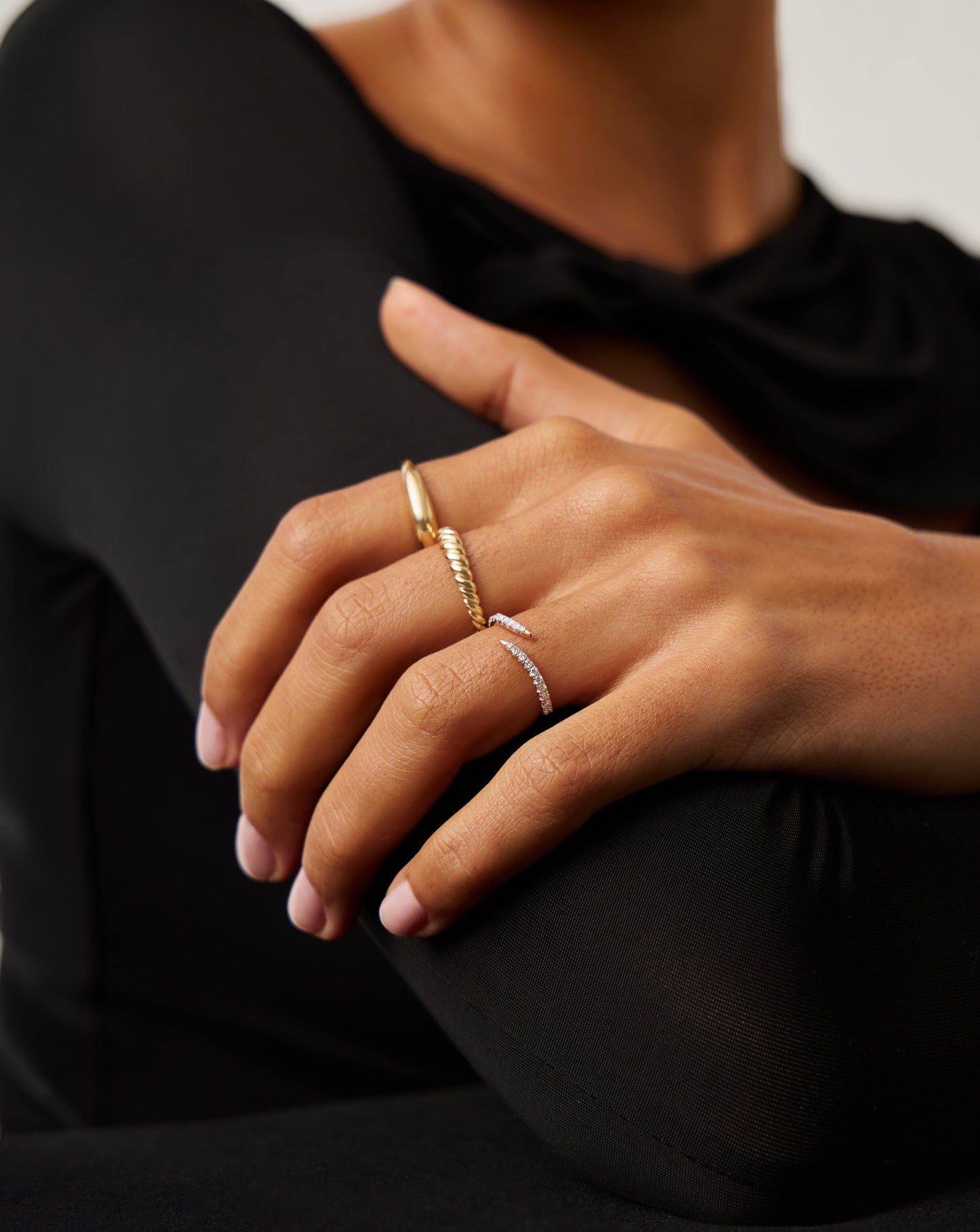 Fine Open Claw Ring | 14ct Solid Gold/Diamond Rings Missoma