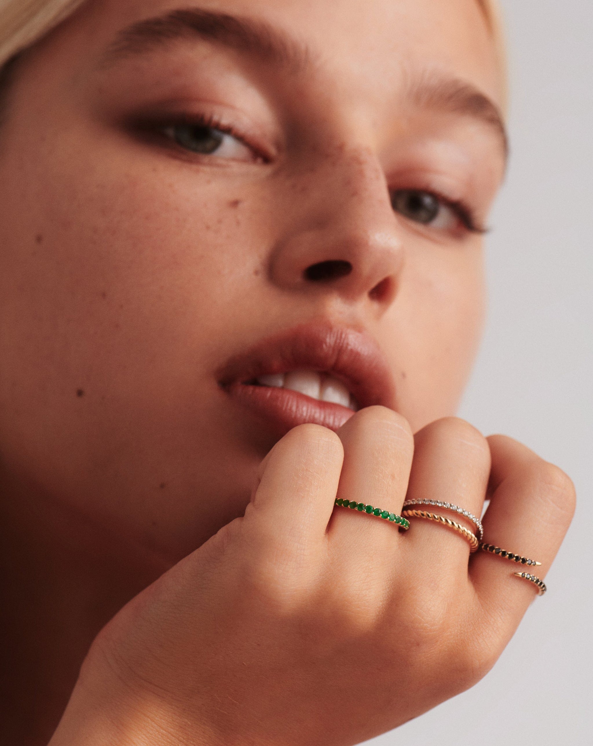 Fine Slim Eternity Ring | 14ct Solid Gold/Diamond Rings Missoma