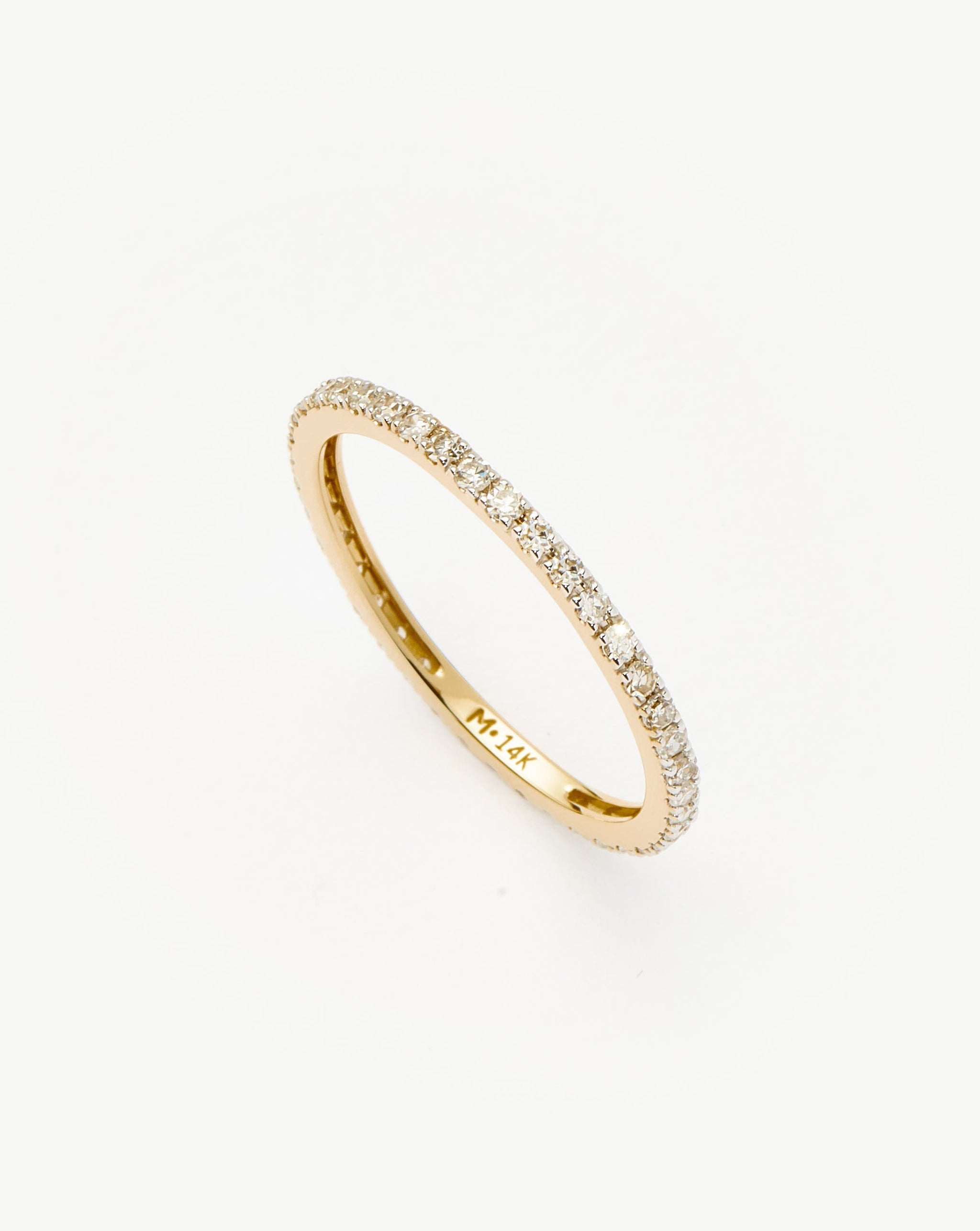 Fine Slim Eternity Ring | 14ct Solid Gold/Diamond Rings Missoma